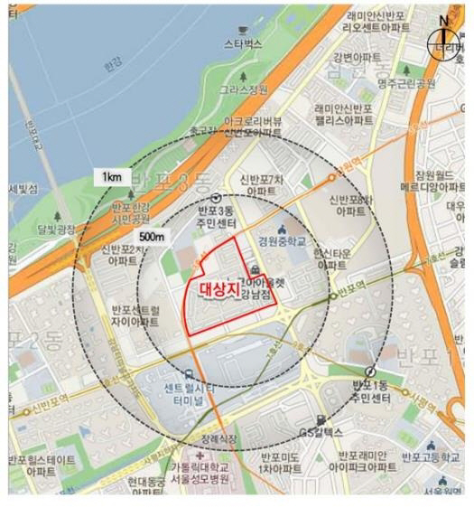 신반포4차 재건축 위치도. 서울시 제공.